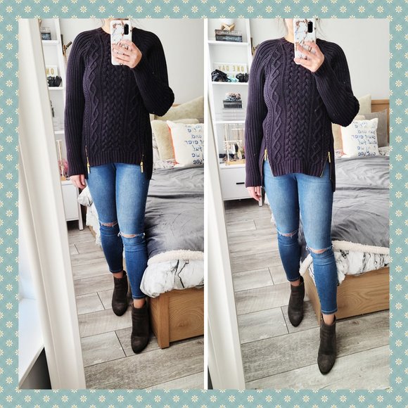 MICHAEL Michael Kors Sweaters - MICHAEL Michael Kors Navy Zipper Sweater‎